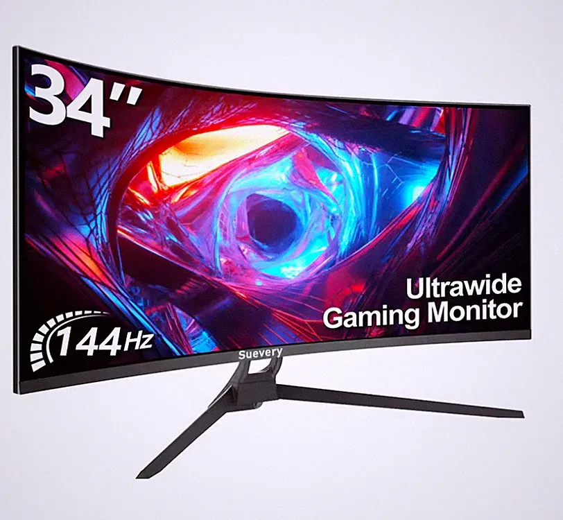 Monitor 34'' 144Hz Screen Curved 1500R Gaming Bezel-less Slim 4