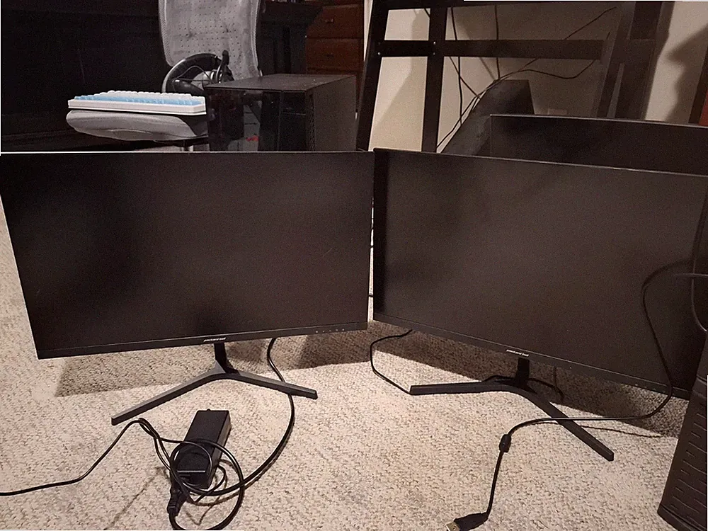monitor gaming two gaming monitors fair condition motivated seller