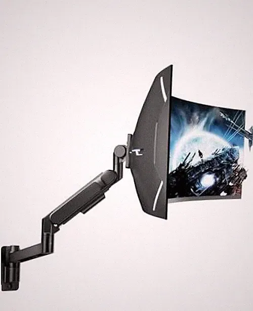 Monitor Wall Mount for 24-57 Inch Ultrawide Screen | Single Monitor Arm Black