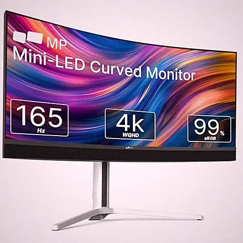 MP MOBILE PIXELS 34" LED CURVED GAMING MONITOR 119-1003P01 - BLACK/WHITE