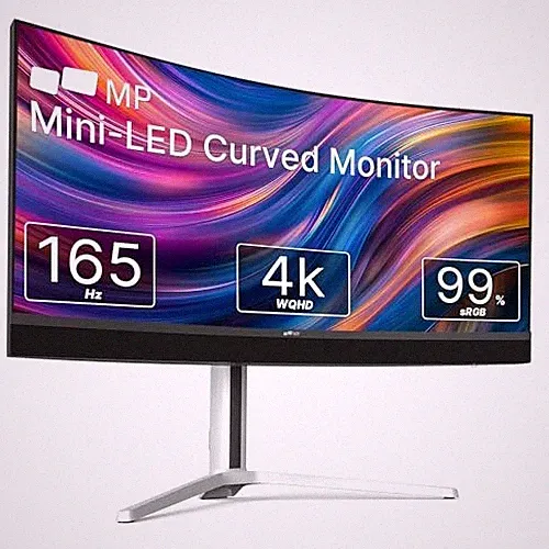 MP MOBILE PIXELS 34" LED CURVED GAMING MONITOR 119-1003P01 - BLACK/WHITE