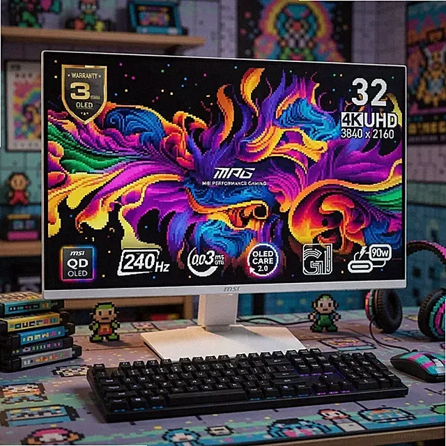 MPG 321CURX QD-OLED 32" Curved Gaming OLED Monitor | 4K UHD | 16:9