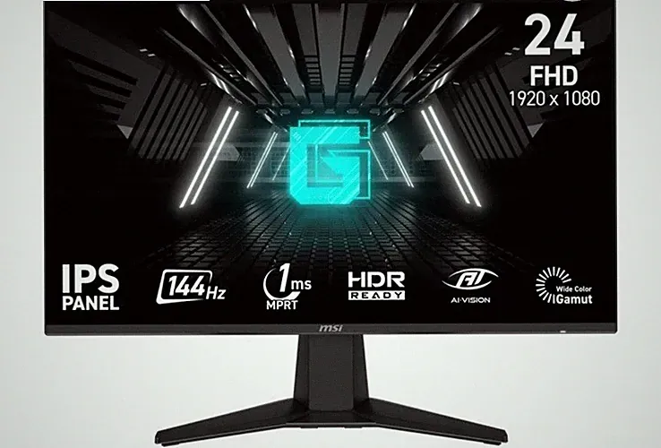 MSI 23.8" FHD (1920x1080) HDMI DP 144Hz 1ms FreeSync IPS Gaming Monitor - G242LW