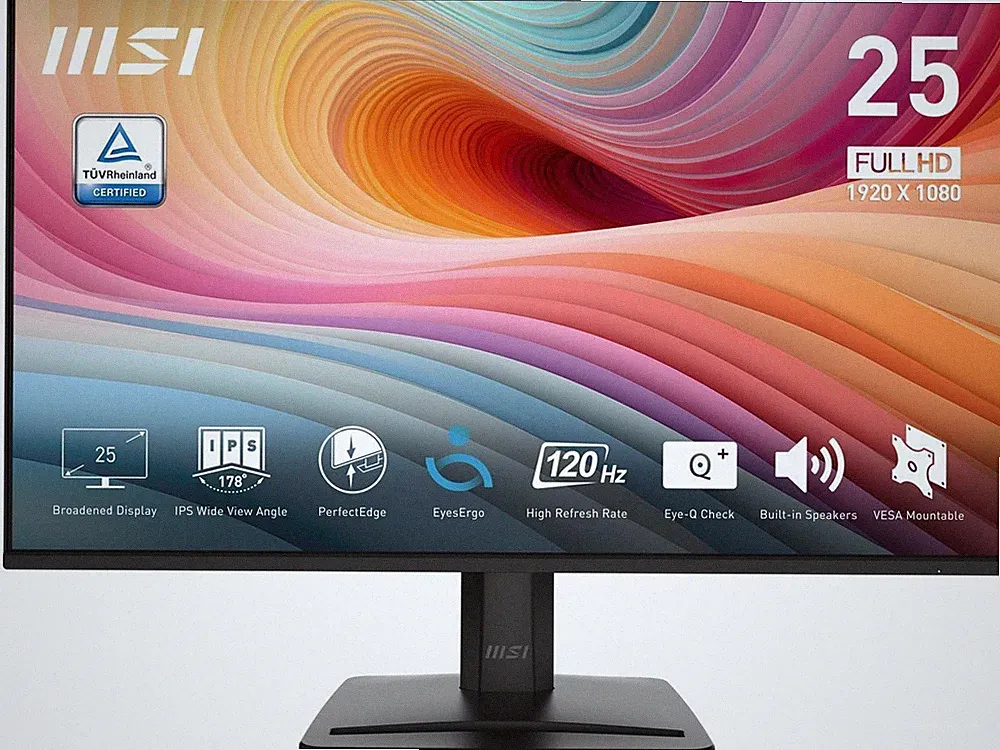 MSI 24" inch (24.5" viewable) Full HD 120Hz IPS 1ms Less Blue Light Anti-Flicker