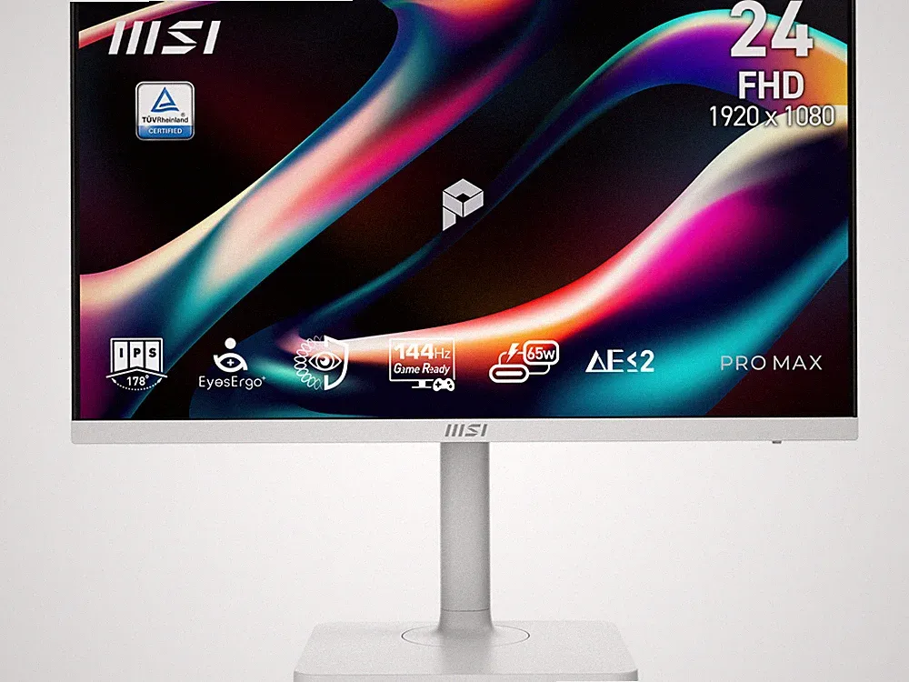 MSI 24 inch Full HD 144Hz IPS AMD FreeSync 1ms USB-C White Computer Monitor with