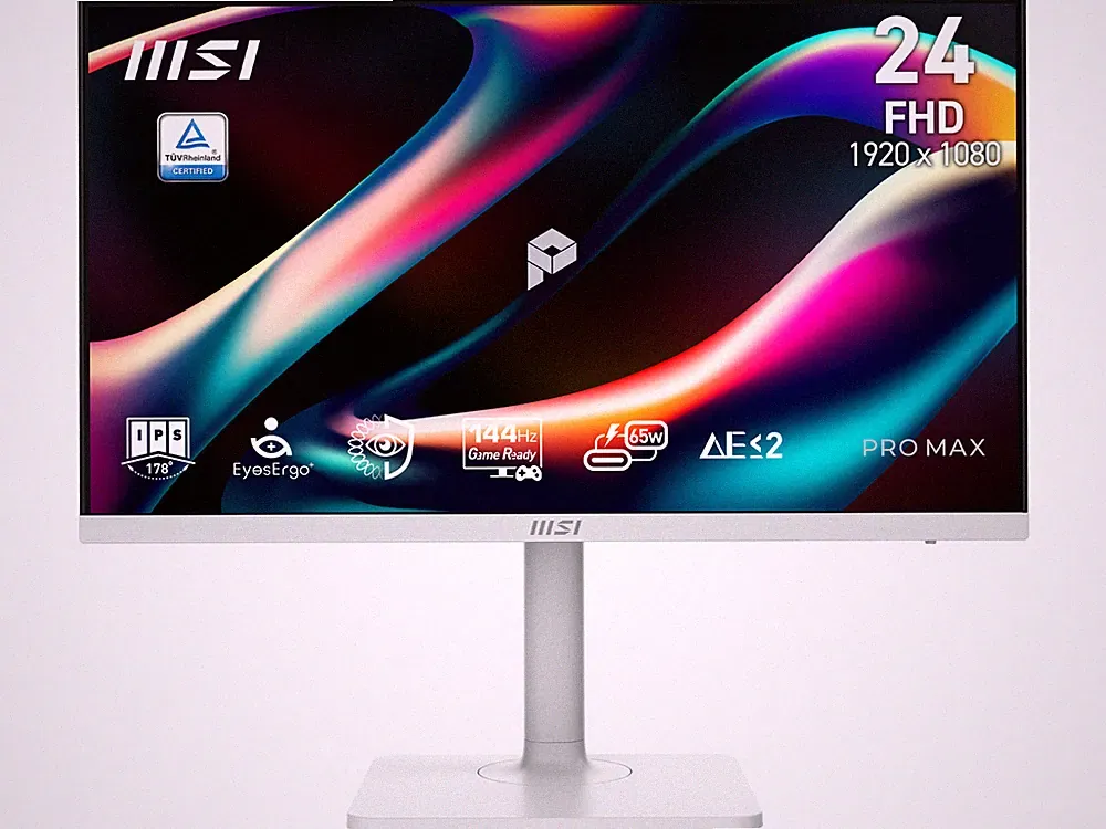 MSI 24 inch Full HD 144Hz IPS AMD FreeSync 1ms USB-C White Computer Monitor with