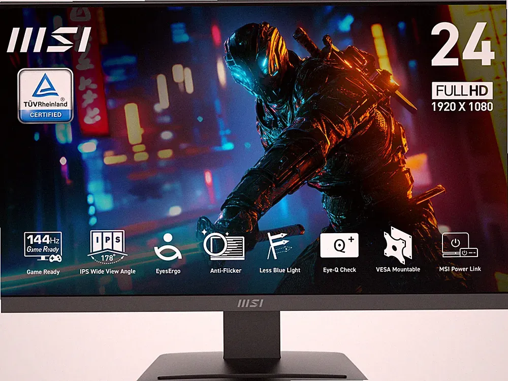 MSI 24 inch Full HD 144Hz IPS with AMD Adaptive Sync 1ms HDR Ready 102% sRGB LCD