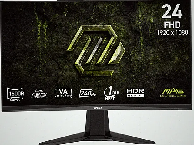 MSI 24 inch Full HD 240Hz FHD AMD FreeSync Premium Curved Gaming Computer