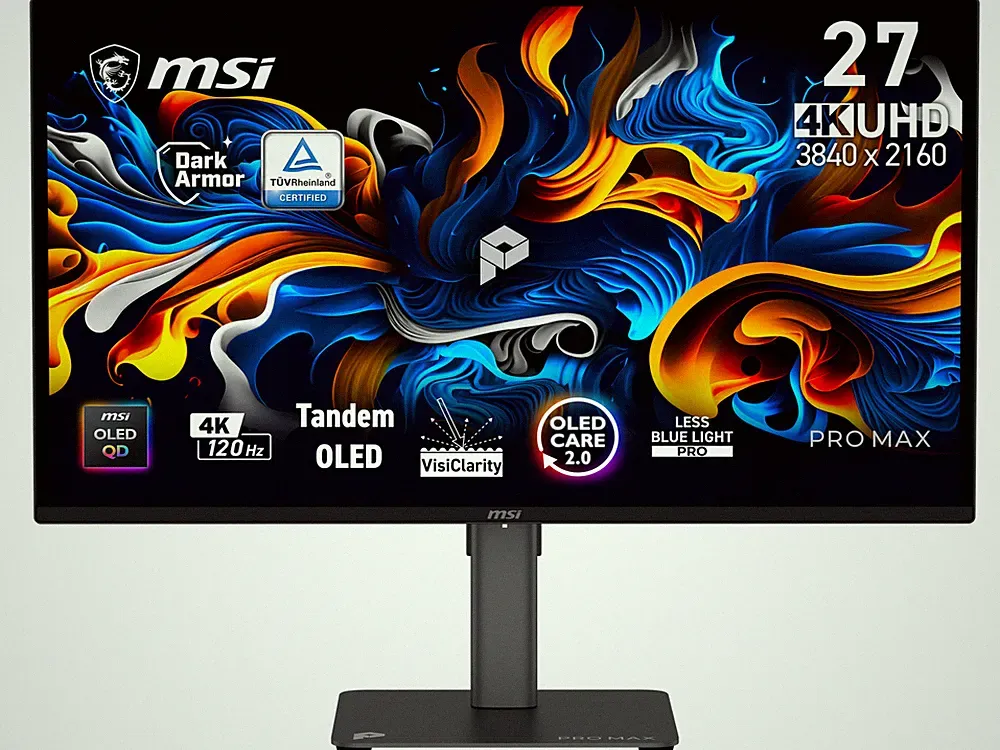 MSI 26.5" 120Hz QD-OLED UHD Monitor 0.03ms (GtG) FreeSync (AMD Adaptive Sync) Fl