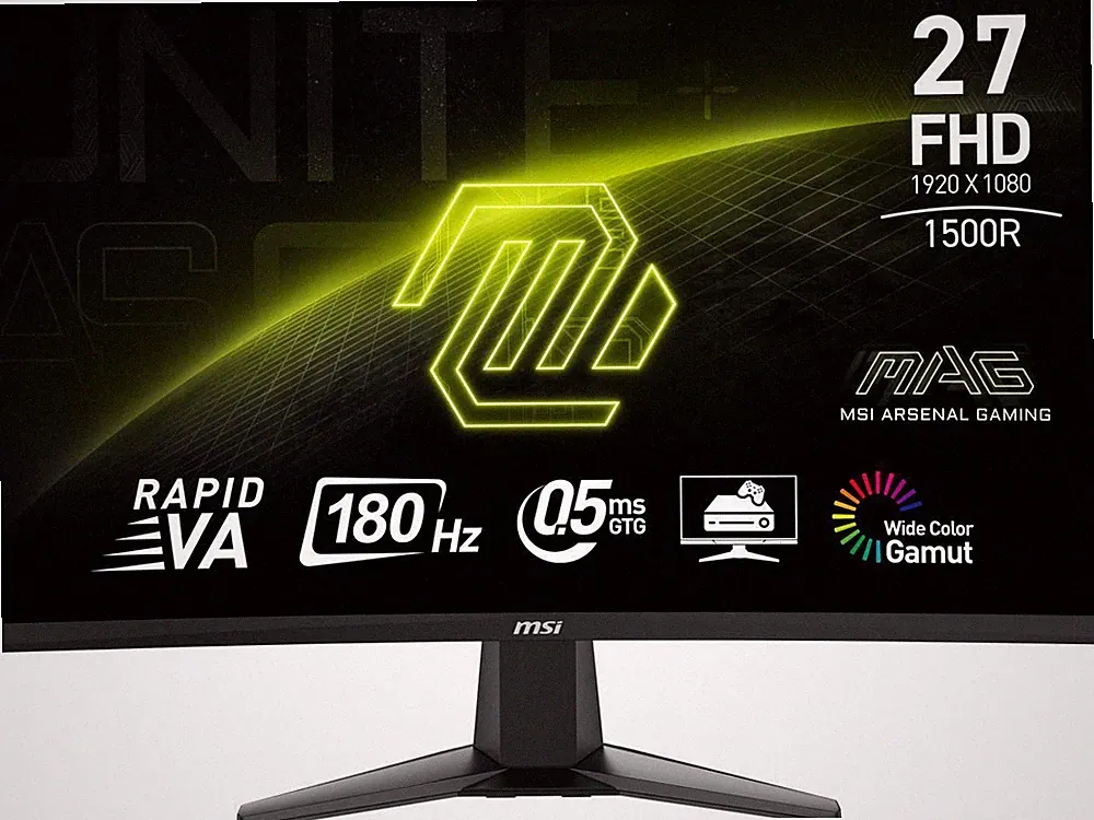 MSI 27" 180 Hz Rapid VA FHD Gaming Monitor 1920 x 1080 Adobe RGB / DCI-P3 / sRGB