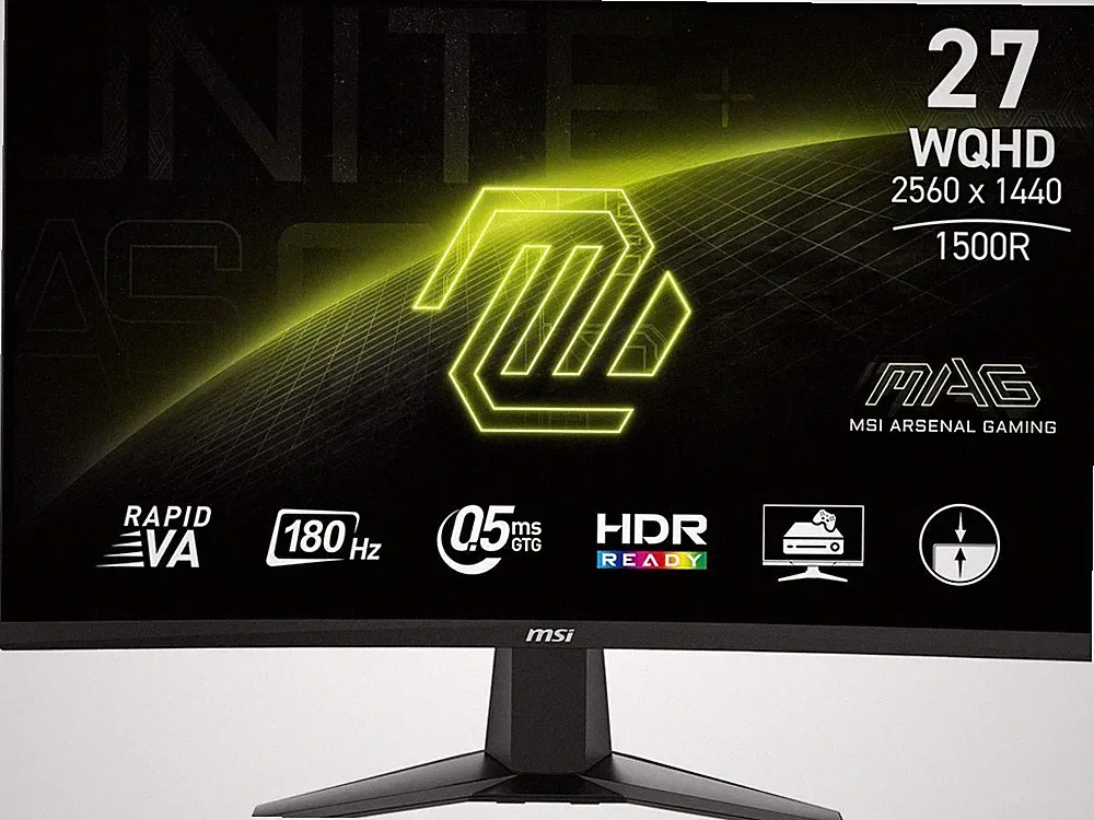 MSI 27" 180 Hz Rapid VA QHD Gaming Monitor FreeSync (AMD Adaptive Sync) 2560 x 1