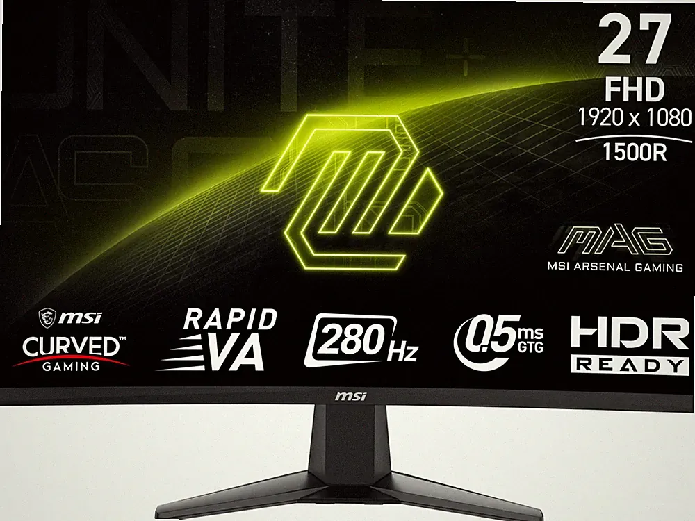 MSI 27" 280 Hz Rapid VA FHD Gaming Monitor Adaptive Sync 1920 x 1080 MAG 276CXF