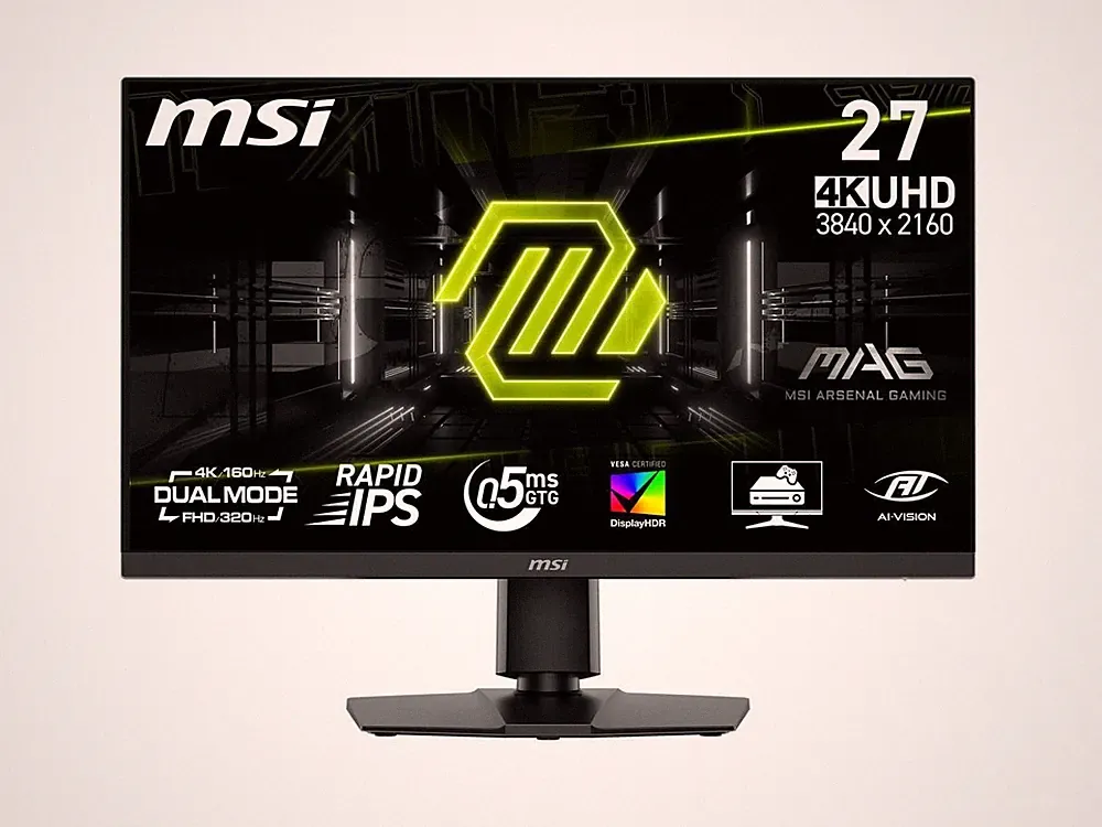 MSI 27" 320 Hz Rapid IPS UHD Gaming Monitor FreeSync (AMD Adaptive Sync) MAG 272