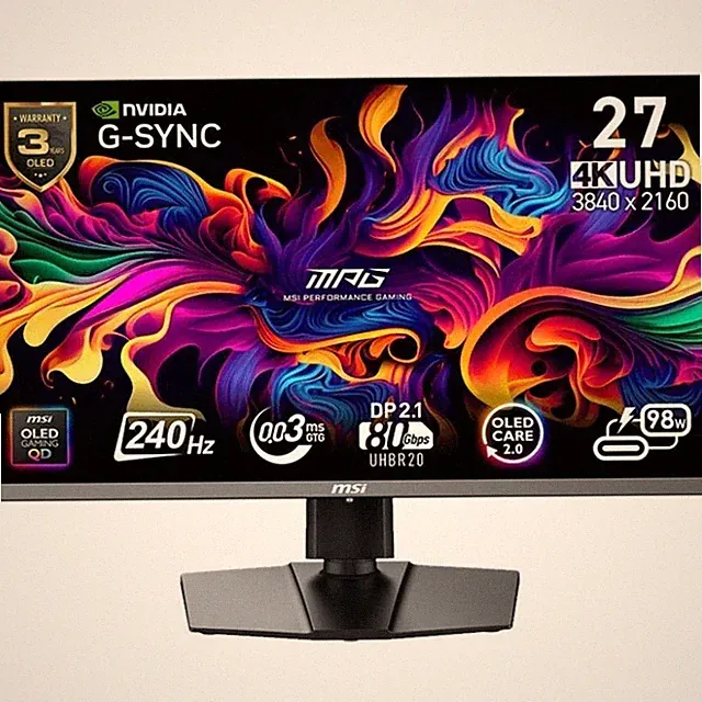 MSI 27" 3840 x 2160 (UHD) Computer Monitor 240Hz, Adaptive-Synch, DP Port, VESA