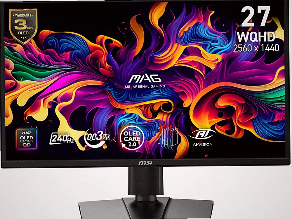 MSI 27 inch QHD 2K 1440P 240Hz AMD FreeSync Premium Pro & G-Sync Compatible 0.03
