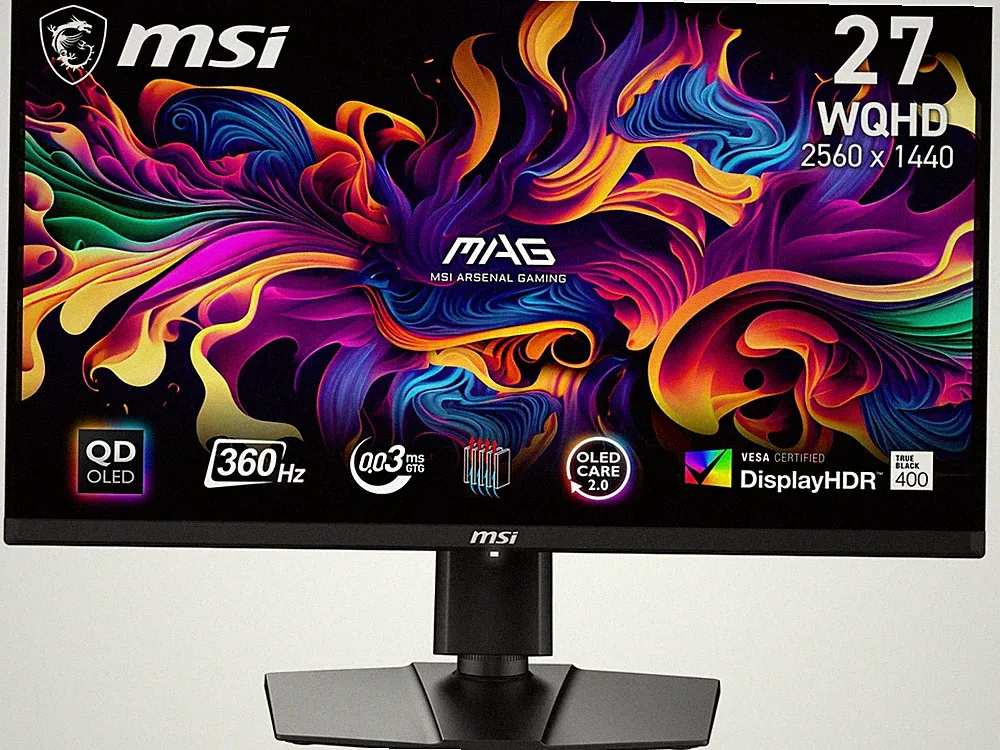 MSI 27 inch QHD 2K 1440P 360Hz with FreeSync Premium Pro 0.03ms HDR400 USB-C