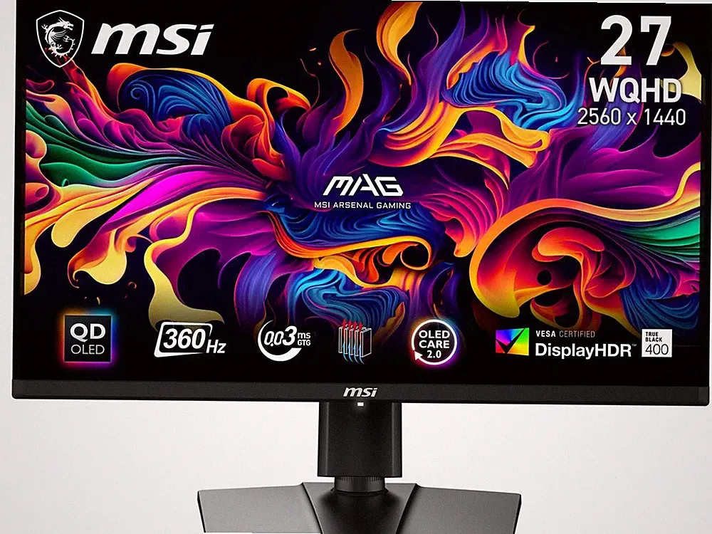 MSI 27 inch QHD 2K 1440P 360Hz with FreeSync Premium Pro 0.03ms HDR400 USB-C