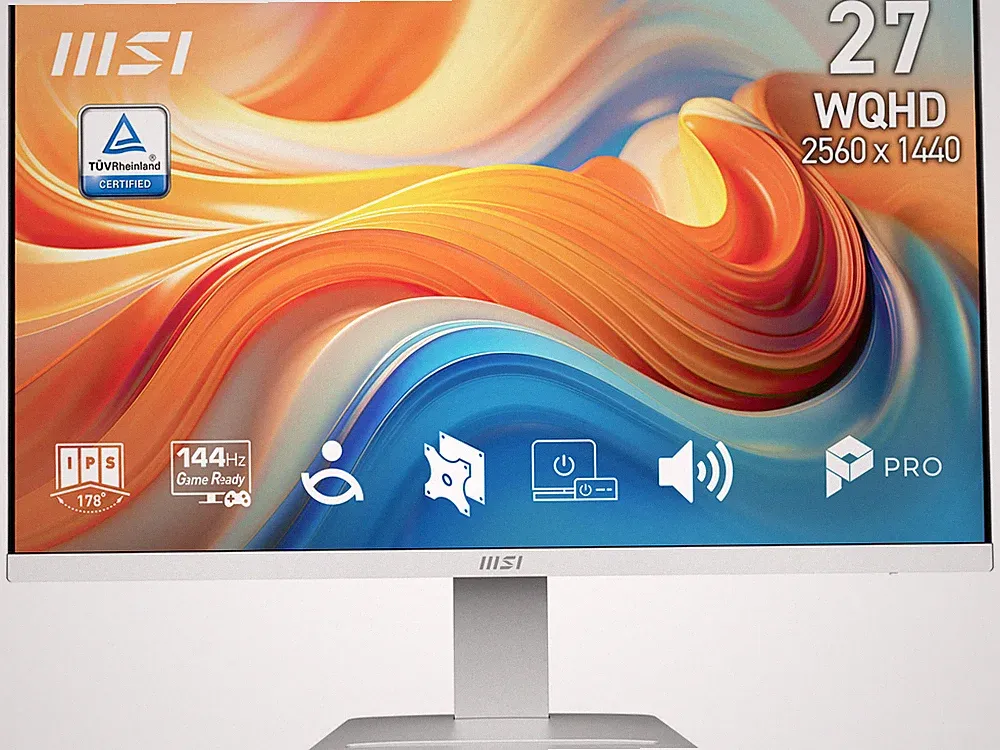MSI 27 inch WQHD 2K 1440P 144Hz AMD FreeSync IPS 1ms White Computer Monitor with