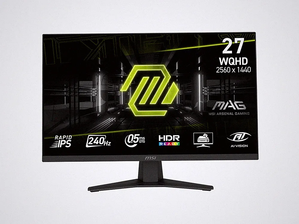 MSI 27 inch WQHD 2K 1440P 240Hz IPS with AMD FreeSync Premium 0.5ms HDR Ready