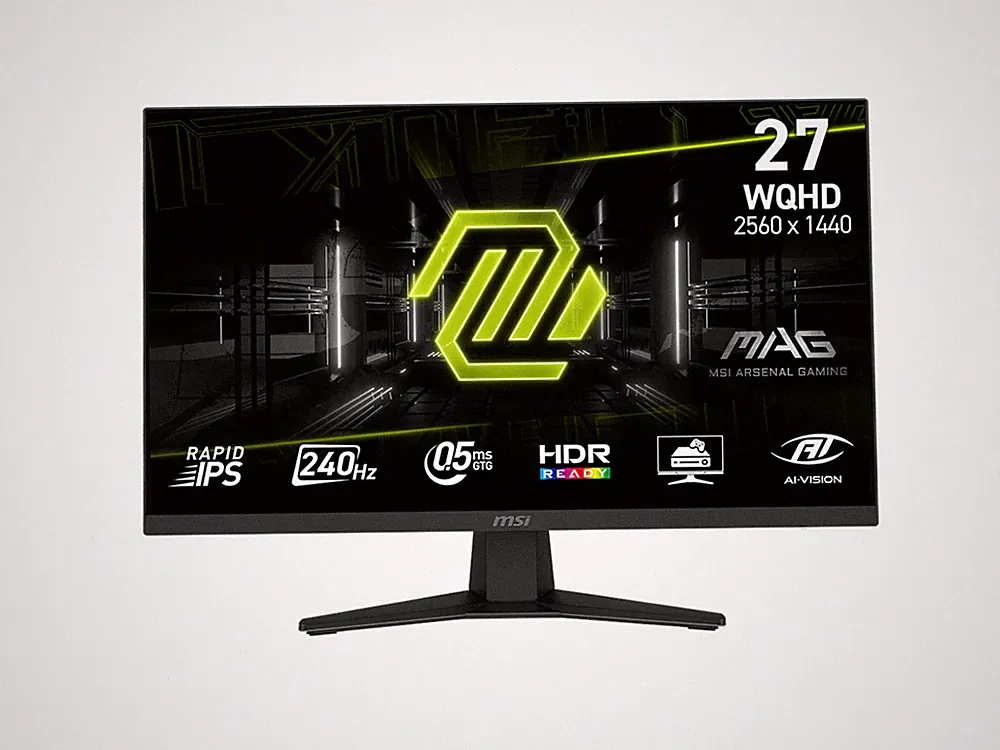 MSI 27 inch WQHD 2K 1440P 240Hz IPS with AMD FreeSync Premium 0.5ms HDR Ready