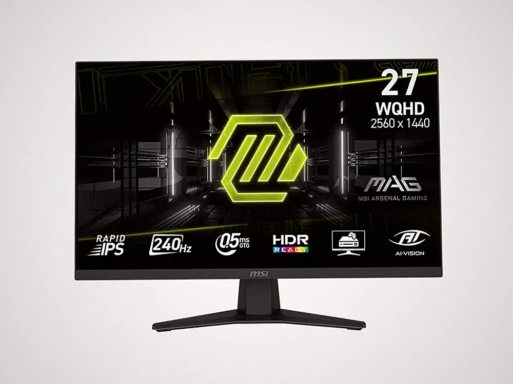 MSI 27 inch WQHD 2K 1440P 240Hz IPS with AMD FreeSync Premium 0.5ms HDR Ready