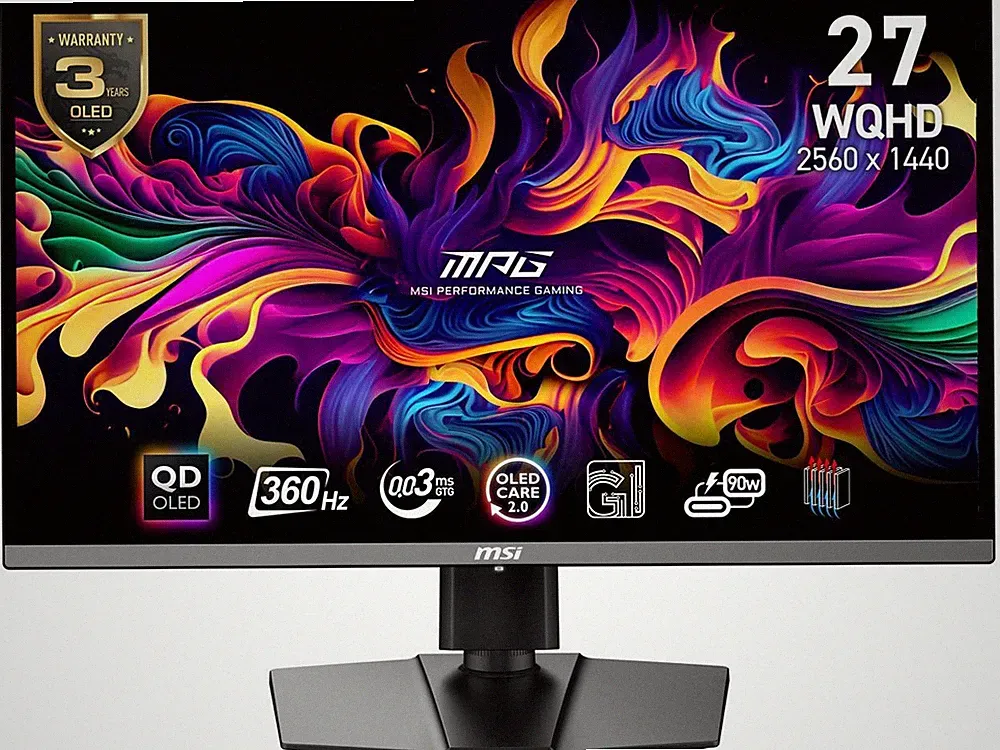 MSI 27 inch WQHD 2K 1440P 360Hz with AMD FreeSync Premium Pro 0.03ms HDR400