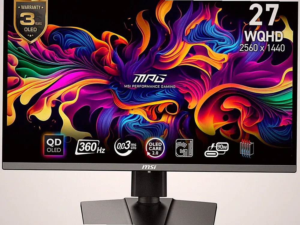 MSI 27 inch WQHD 2K 1440P 360Hz with AMD FreeSync Premium Pro 0.03ms HDR400
