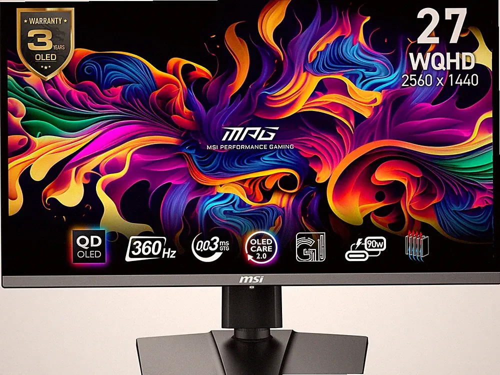 MSI 27 inch WQHD 2K 1440P 360Hz with AMD FreeSync Premium Pro 0.03ms HDR400