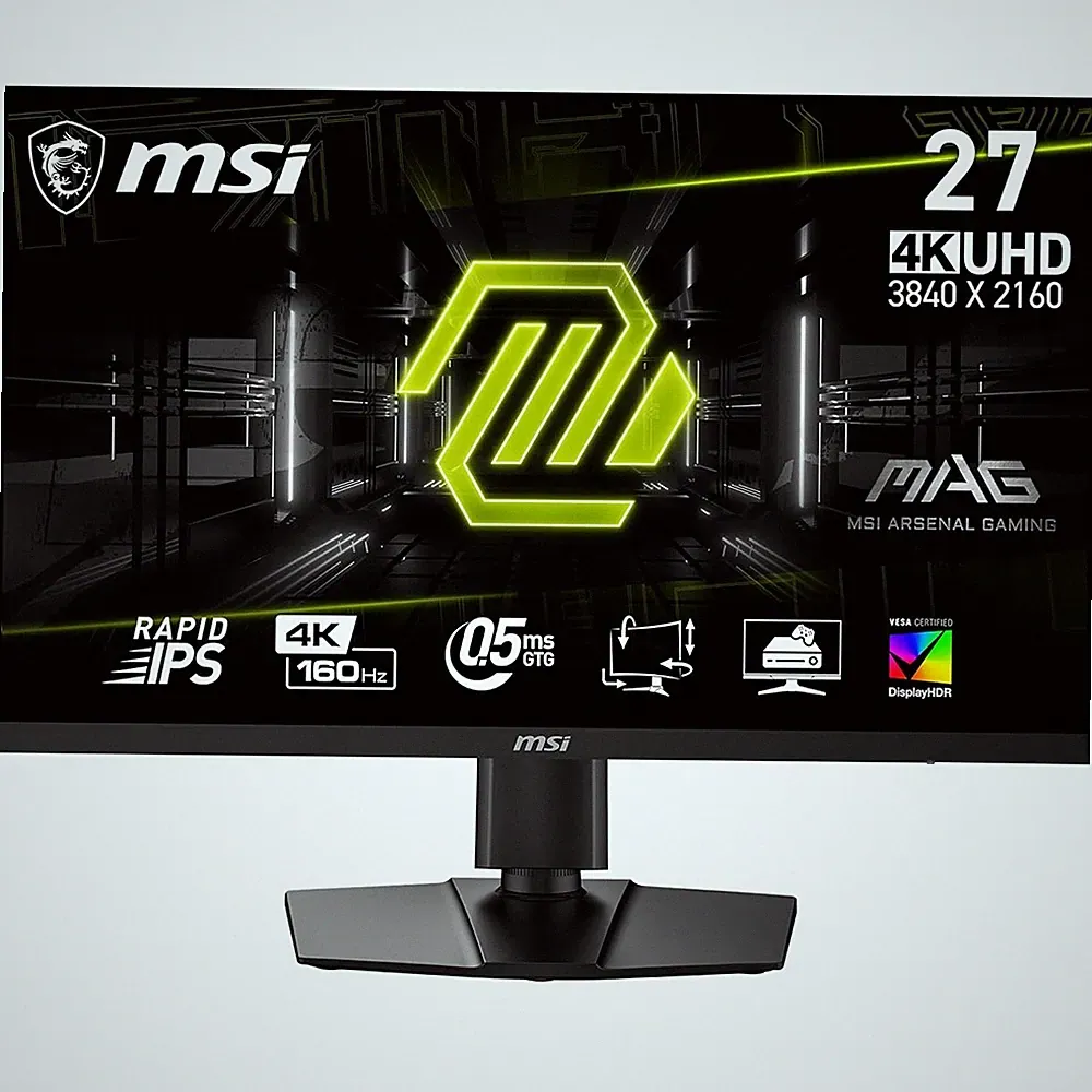 MSI 27 MAG 274UPF E2 UHD 160Hz Flat Gaming Monitor in Metallic Black | Open Box