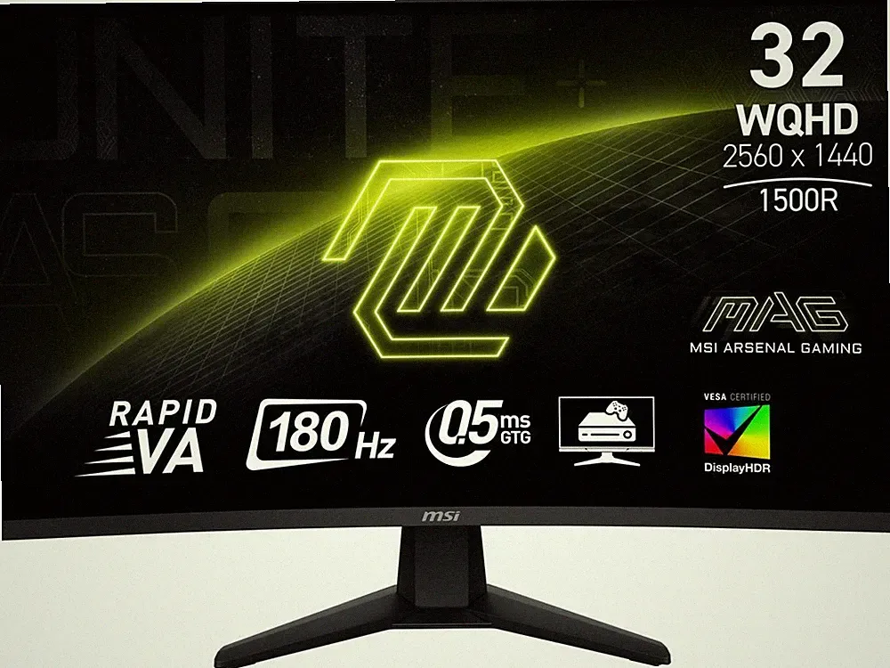 MSI 32" 180 Hz Rapid VA WQHD Gaming Monitor 82% Adobe RGB / 78% DCI-P3 / 101%