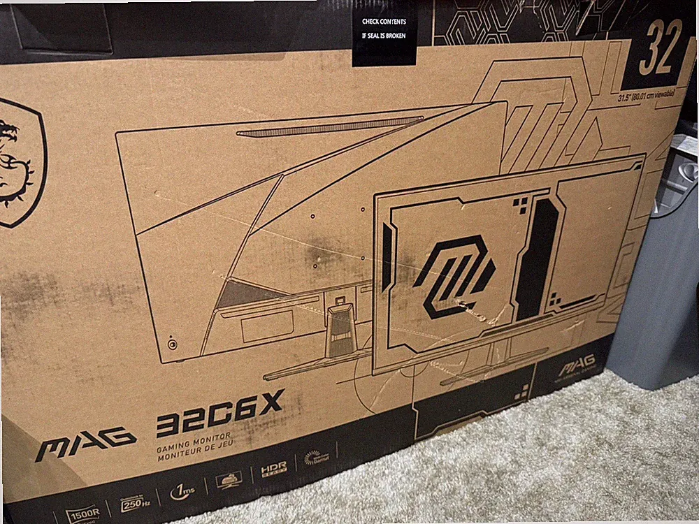 MSI 32" (31.5" Viewable) 250Hz FHD Gaming Monitor 1920 x 1080 - Model MAG 32C6X