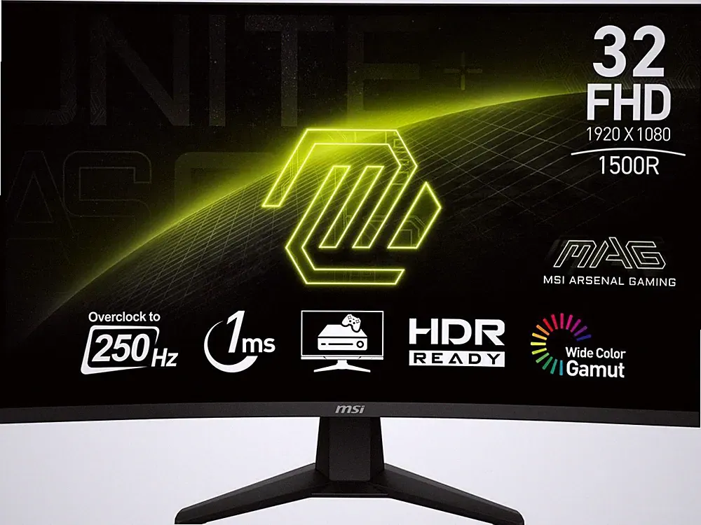MSI 32" (31.5" Viewable) 250Hz (OC) VA FHD Gaming Monitor 1920 x 1080 81% Adobe