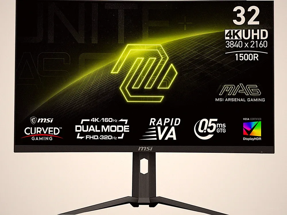 MSI 32 inch (31.5" viewable) DUAL MODE UHD 4K 160Hz Full HD 320Hz FreeSync