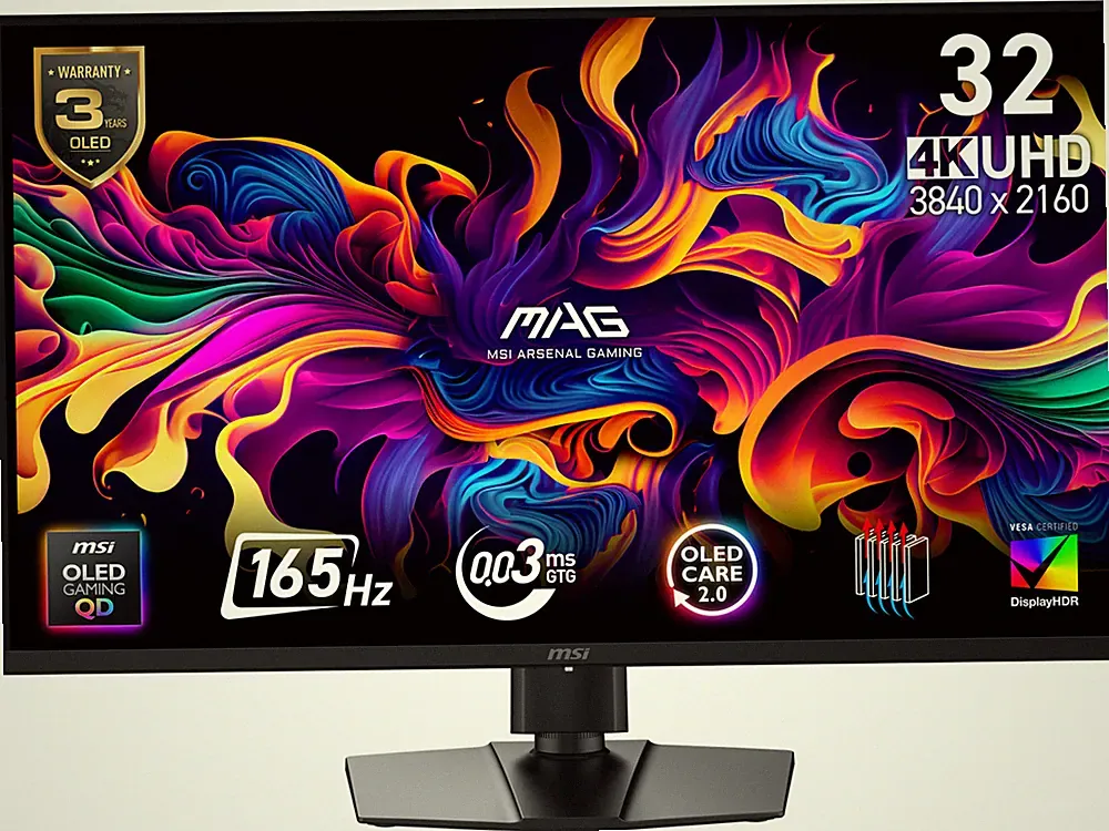 MSI 32 inch (31.5" viewable) UHD 4K 165Hz AMD FreeSync Premium Pro & G-Sync Comp