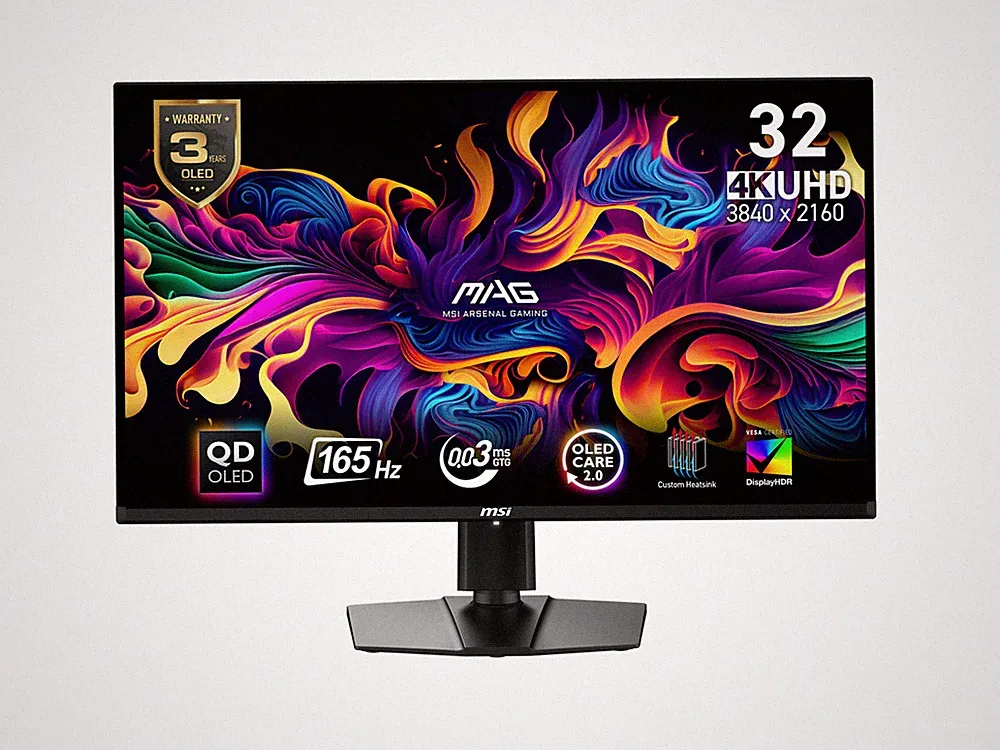 MSI 32 inch (31.5" viewable) UHD 4K 165Hz with AMD FreeSync Premium Pro 0.03ms