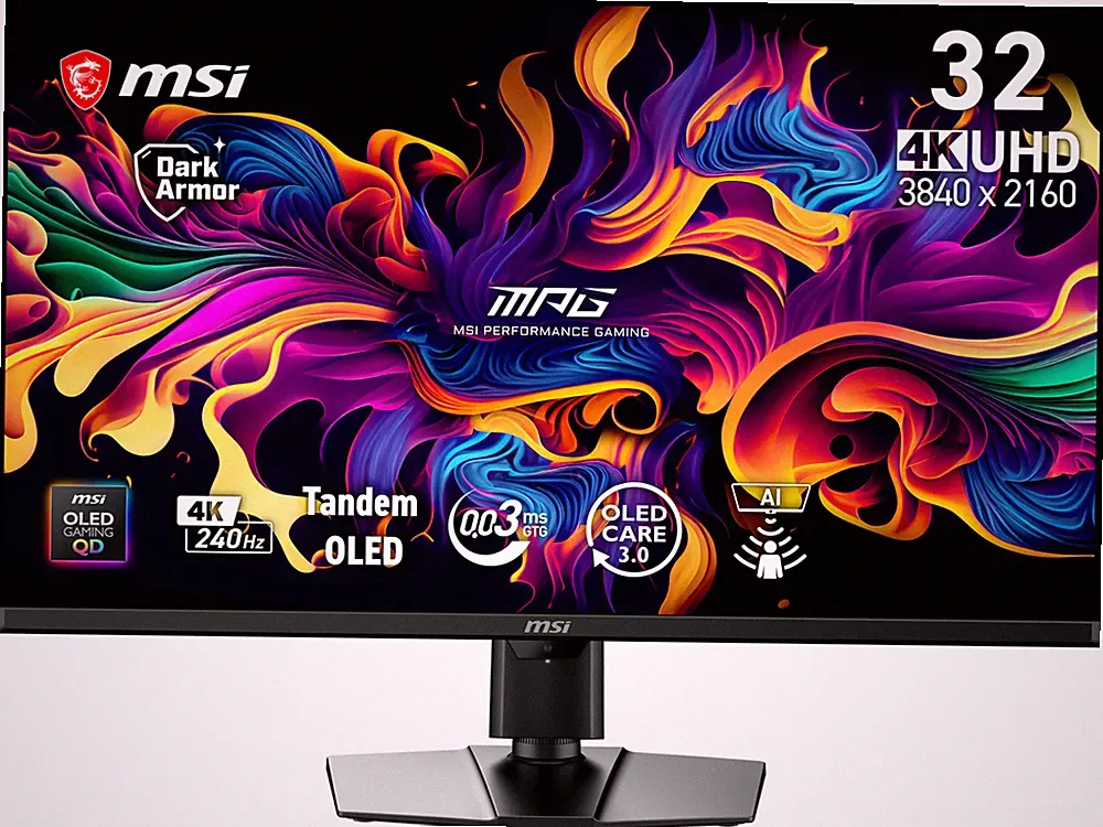 MSI 32 inch UHD 4K 240Hz Adaptive Sync HDR500 OLED Gaming Computer Monitor with