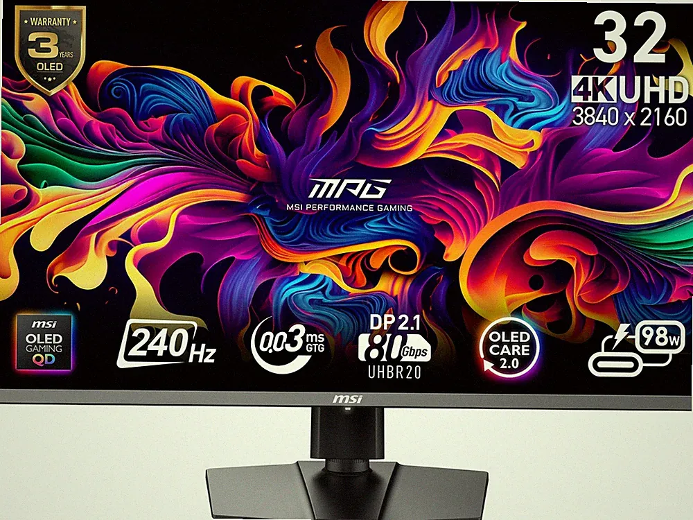 MSI 32 inch UHD 4K 240Hz AMD FreeSync Premium Pro & G-Sync Compatible 0.03ms