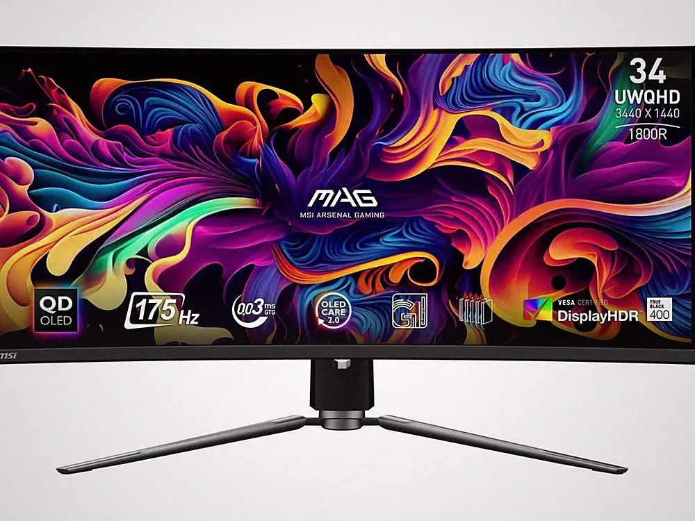 MSI 34" 175Hz QD-OLED UWQHD Curved Gaming Monitor 3440 x 1440 (2K) MAG 341CQP Q