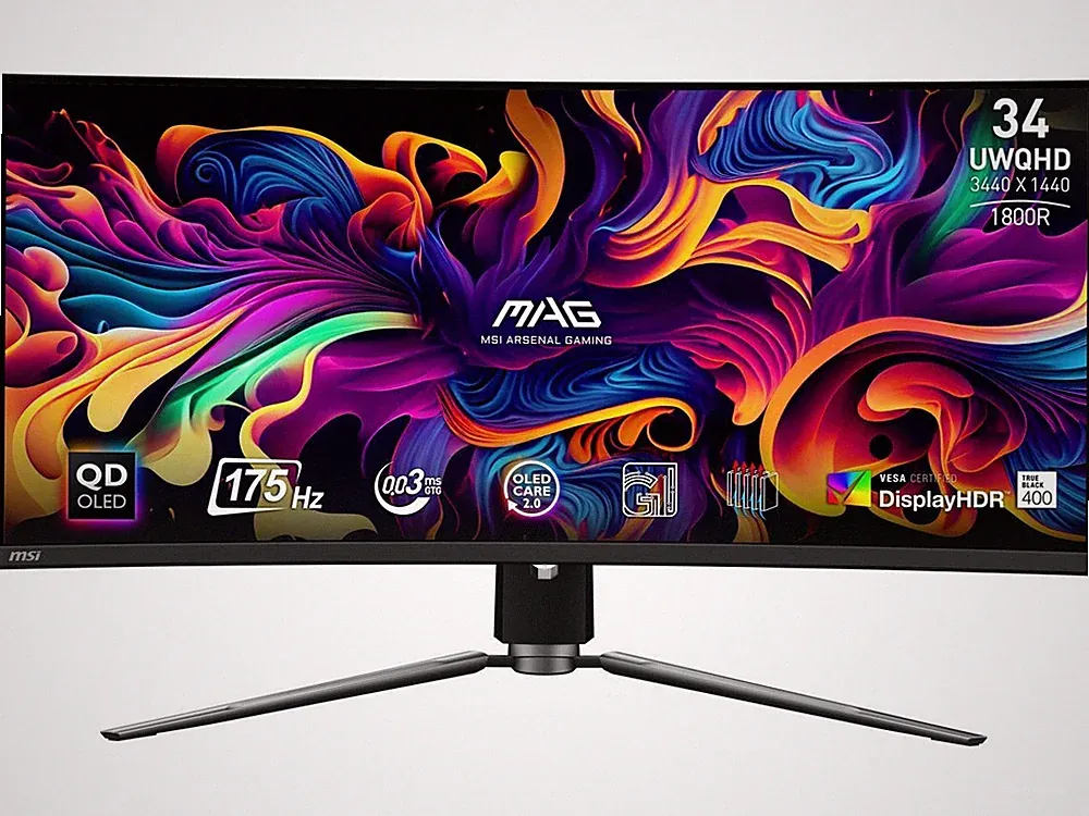 MSI 34 inch Ultrawide QHD 2K 1440P 175Hz with AMD FreeSync Premium Pro 0.03ms
