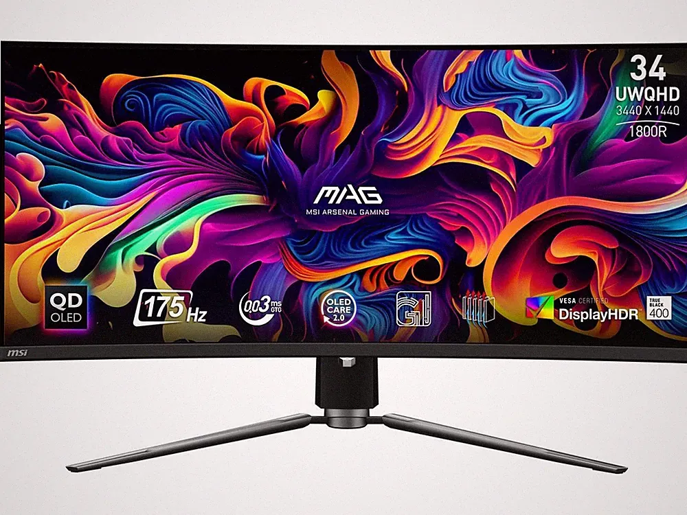 MSI 34 inch Ultrawide QHD 2K 1440P 175Hz with AMD FreeSync Premium Pro 0.03ms