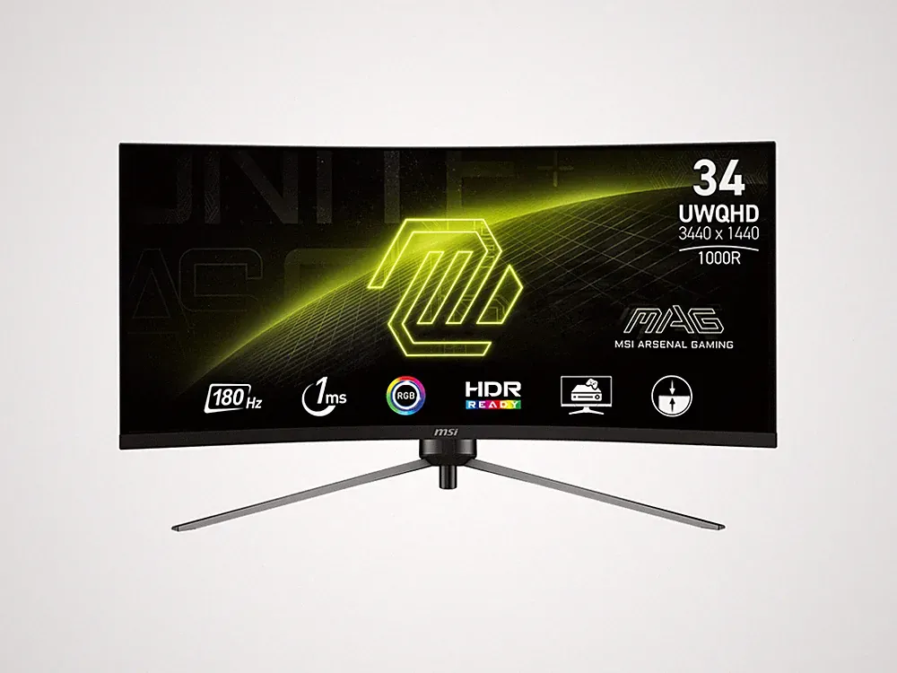 MSI 34 inch Ultrawide QHD 2K 1440P 180Hz AMD FreeSync Premium 1ms HDR Ready VRR