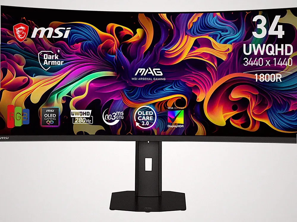 MSI 34 inch UltraWide QHD 2K 1440P 280Hz AMD FreeSync Premium Pro & G-Sync