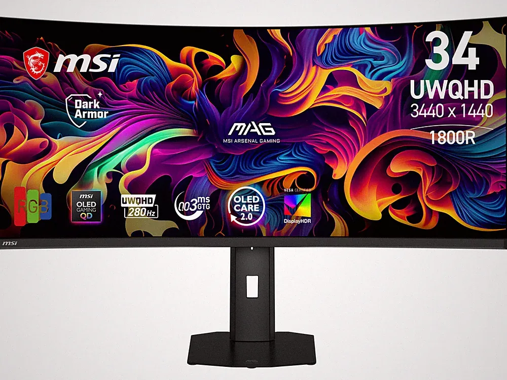 MSI 34 inch UltraWide QHD 2K 1440P 280Hz AMD FreeSync Premium Pro & G-Sync