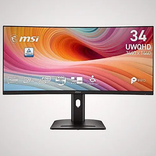 MSI 34" UltraWide QHD 2K 1440P 120Hz Curved Monitor Anti-glare, Black
