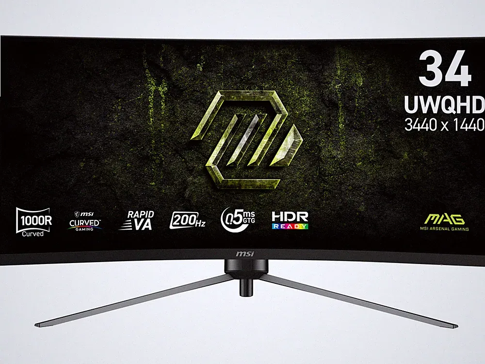MSI 34" Ultrawide QHD 2K 1440P 200Hz Adaptive Sync 0.5ms HDR Ready Curved Gaming