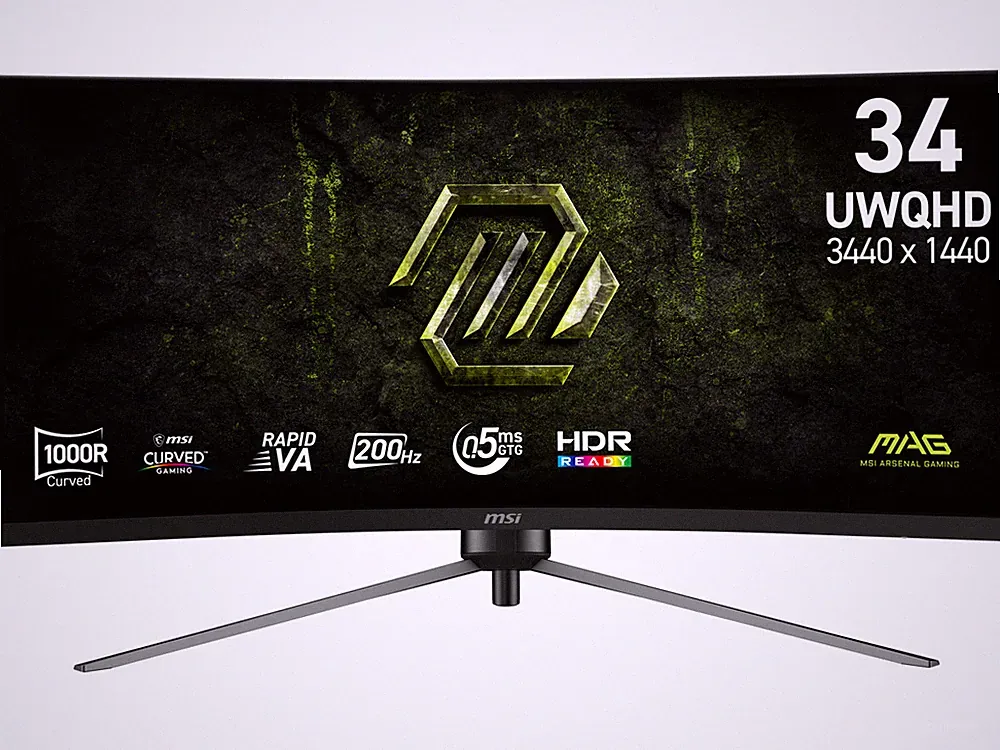 MSI 34" Ultrawide QHD 2K 1440P 200Hz Adaptive Sync 0.5ms HDR Ready Curved Gaming