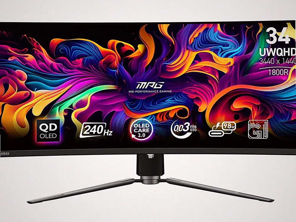 MSI 34" Ultrawide UWQHD 2K 1440P 240Hz G-Sync Compatible 0.03ms HDR400 USB-C KVM