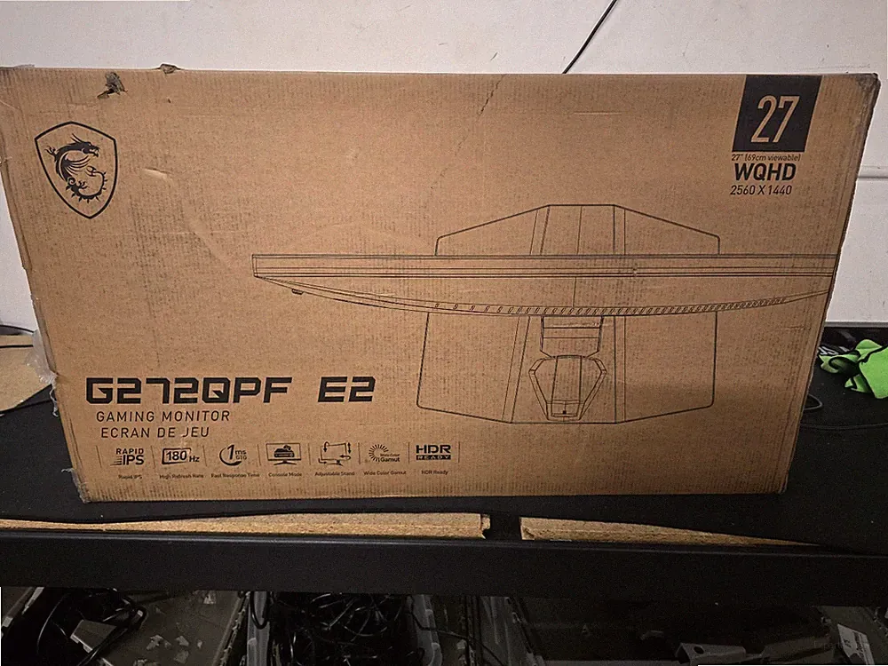MSI G272QPF E2 27" WQHD Flat Rapid IPS Gaming Monitor, 180Hz/1ms