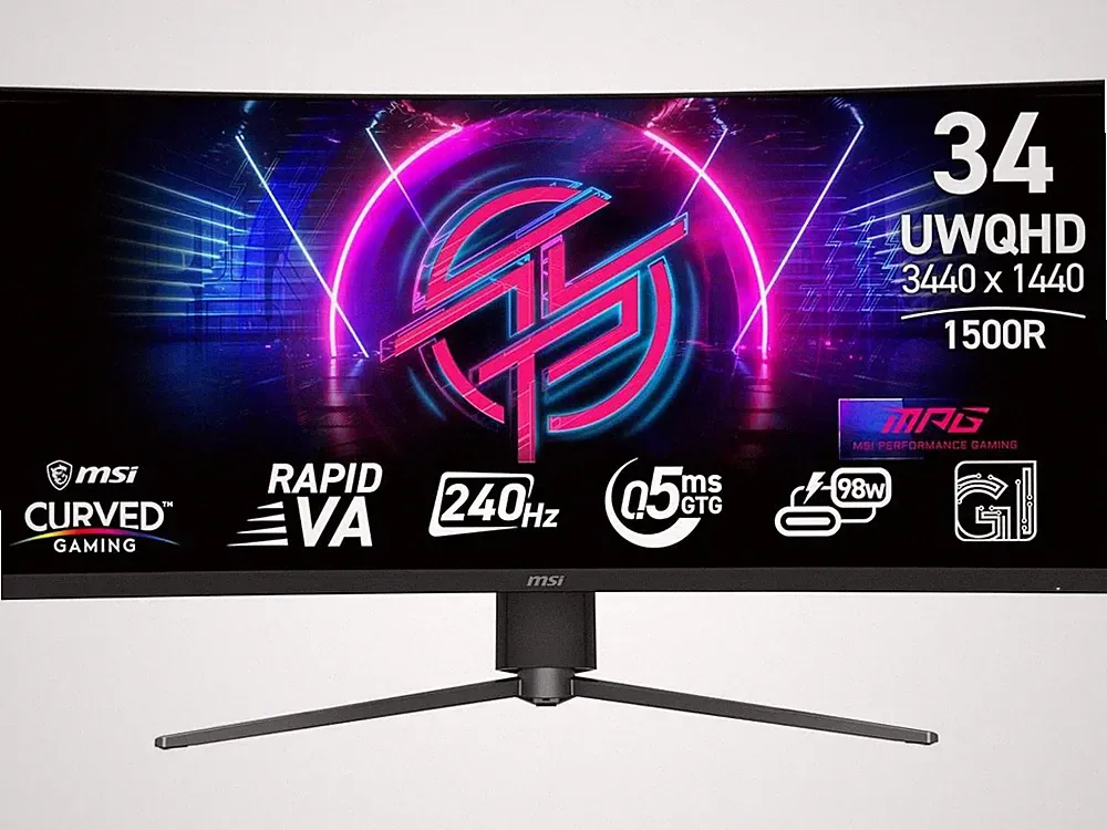 MSI Gaming Monitor 1440p 240Hz Adaptive-Sync | MPG 346CQRF X24