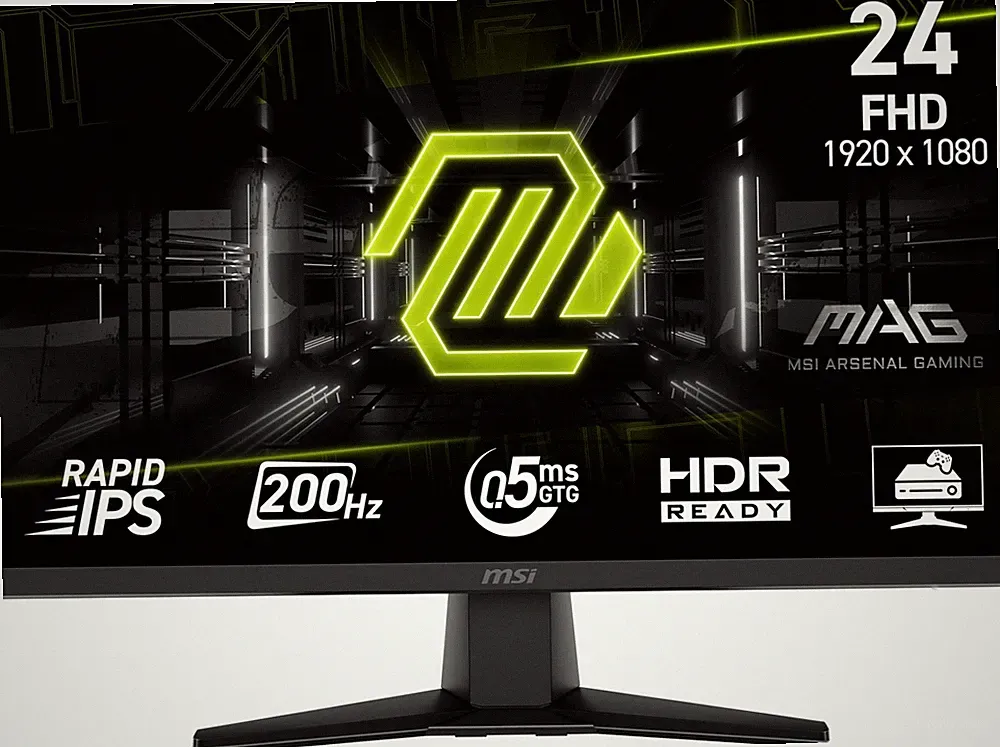 msi MAG 242F 24-inch 1920 x 1080 (FHD) Gaming Monitor, 200Hz, Adaptive Sync, HDM